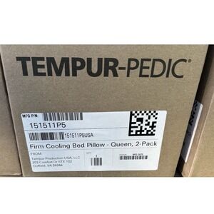 Tempur-Pedic FIRM Cooling Bed Pillow Queen Pack of 2 New